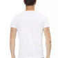Elegant White Round Neck Cotton Tee