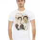 Elegant White Round Neck Cotton Tee