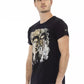 Sleek Black Tee with Exclusive Front Print