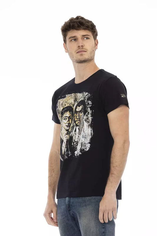 Sleek Black Tee with Exclusive Front Print