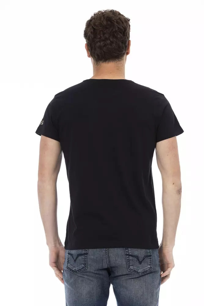 Sleek Black Tee with Exclusive Front Print