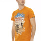 Orange Short Sleeve Round Neck T-Shirt