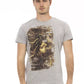 Elegant Gray Short Sleeve T-Shirt