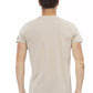 Elegant Beige Short Sleeve Round Neck Tee