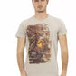 Elegant Beige Short Sleeve Round Neck Tee