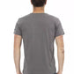 Chic Gray Short Sleeve Round Neck Tee
