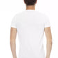 Sophisticated V-Neck Tee with Artful Print