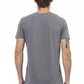 Elegant V-Neck Tee with Front Print Design