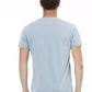 Elegant V-Neck Tee with Chic Front Print