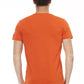 Vibrant Red V-Neck Tee with Front Print