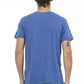 Elegant V-Neck Tee with Chic Front Print