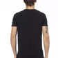 Sleek V-Neck Tee with Edgy Front Print