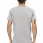 Elegant V-Neck Tee With Chic Front Print