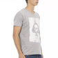 Elegant V-Neck Tee With Chic Front Print