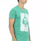 Elegant V-Neck Tee in Lush Green