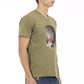 Elegant V-Neck Tee with Chic Front Print