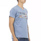 Elegant V-Neck Tee with Chic Front Print