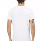 Elegant V-Neck Tee with Chic Front Print