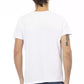 Elegant V-Neck Tee with Chest Print
