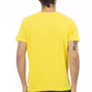 Vibrant Yellow V-Neck Tee with Chest Print