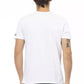 Elegant V-Neck Tee with Chic Front Print