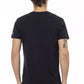 Elegant V-Neck Tee with Front Print