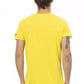 Sunshine Yellow V-Neck Tee with Graphic Charm
