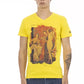 Sunshine Yellow V-Neck Tee with Graphic Charm