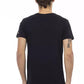 Chic V-Neck Tee with Artistic Front Print