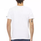 Sleek V-Neck Tee with Artistic Front Print