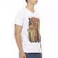 Sleek V-Neck Tee with Artistic Front Print