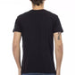 Elegant V-Neck Tee with Chic Front Print