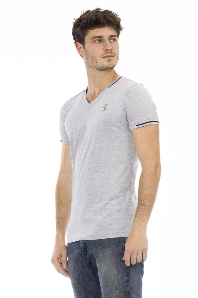 Classic V-Neck Cotton Blend Tee