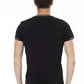 Sleek V-Neck Tee with Chest Print