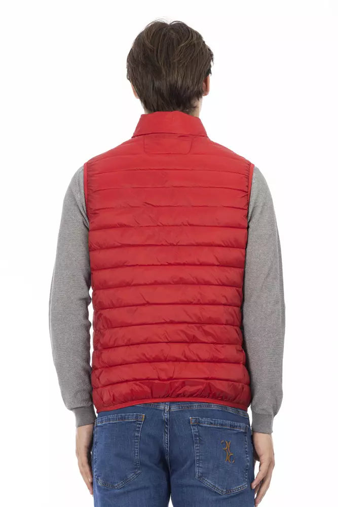 Sleeveless Red Down Jacket - Sleek & Functional