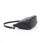 Chic Black Leather Shoulder Bag with Golden Accents