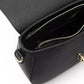Elegant Black Leather Shoulder Bag