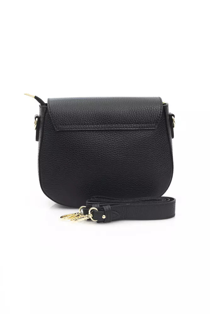 Elegant Black Leather Shoulder Bag