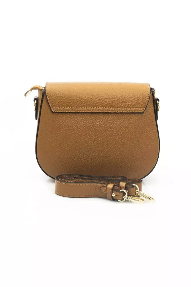 Elegant Brown Leather Shoulder Bag