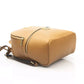 Elegant Leather Backpack with Golden Accents