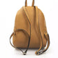 Elegant Leather Backpack with Golden Accents