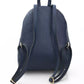 Elegant Leather Backpack with Golden Accents