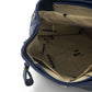 Chic Blue Leather Backpack with Flap & Button