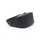 Elegant Black Leather Shoulder Bag with Golden Accents