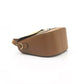 Elegant Brown Leather Shoulder Bag with Golden Accents