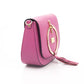 Elegant Pink Leather Shoulder Bag