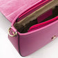 Elegant Pink Leather Shoulder Bag