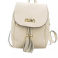 Chic Beige Leather Backpack for Day-to-Day Elegance