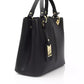 Elegant Black Leather Top Handle Bag