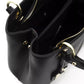 Elegant Black Leather Top Handle Bag
